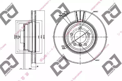 Тормозной диск DJ PARTS BD1625